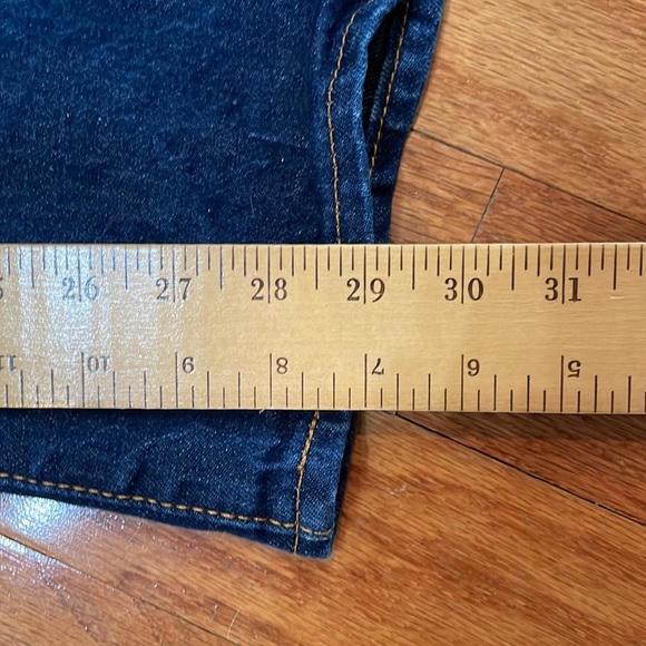 Levi’s 501 Mens 40 x 32 Dark Wash Blue Jeans Button Fly Pockets Western Classic - Picture 6 of 12